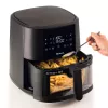 Ariete 4630/00 heteluchtfriteuse, 9 l, 1500 W, laadcapaciteit 3,6 kg, 7 programma's, tot 200°C, kijkvenster, zwart