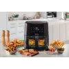 Ariete 4630/00 heteluchtfriteuse, 9 l, 1500 W, laadcapaciteit 3,6 kg, 7 programma's, tot 200°C, kijkvenster, zwart
