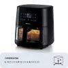 Ariete 4630/00 heteluchtfriteuse, 9 l, 1500 W, laadcapaciteit 3,6 kg, 7 programma's, tot 200°C, kijkvenster, zwart