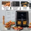 Ariete 4630/00 heteluchtfriteuse, 9 l, 1500 W, laadcapaciteit 3,6 kg, 7 programma's, tot 200°C, kijkvenster, zwart