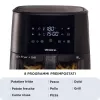 Ariete 4630/00 heteluchtfriteuse, 9 l, 1500 W, laadcapaciteit 3,6 kg, 7 programma's, tot 200°C, kijkvenster, zwart