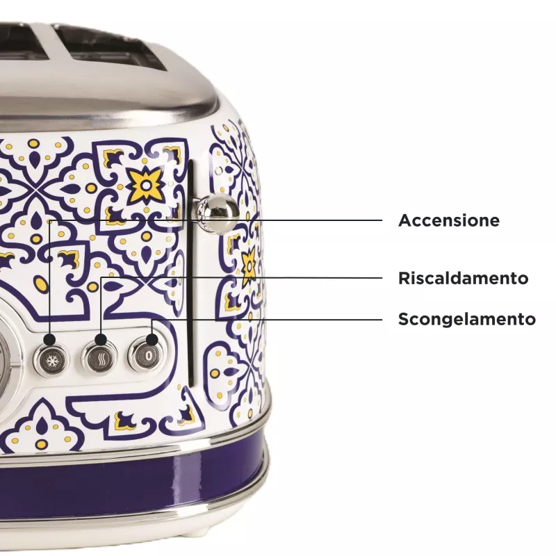 Toaster ARIETE Capri 4 sneetjes, 1630 W, wit/veelkleurig
