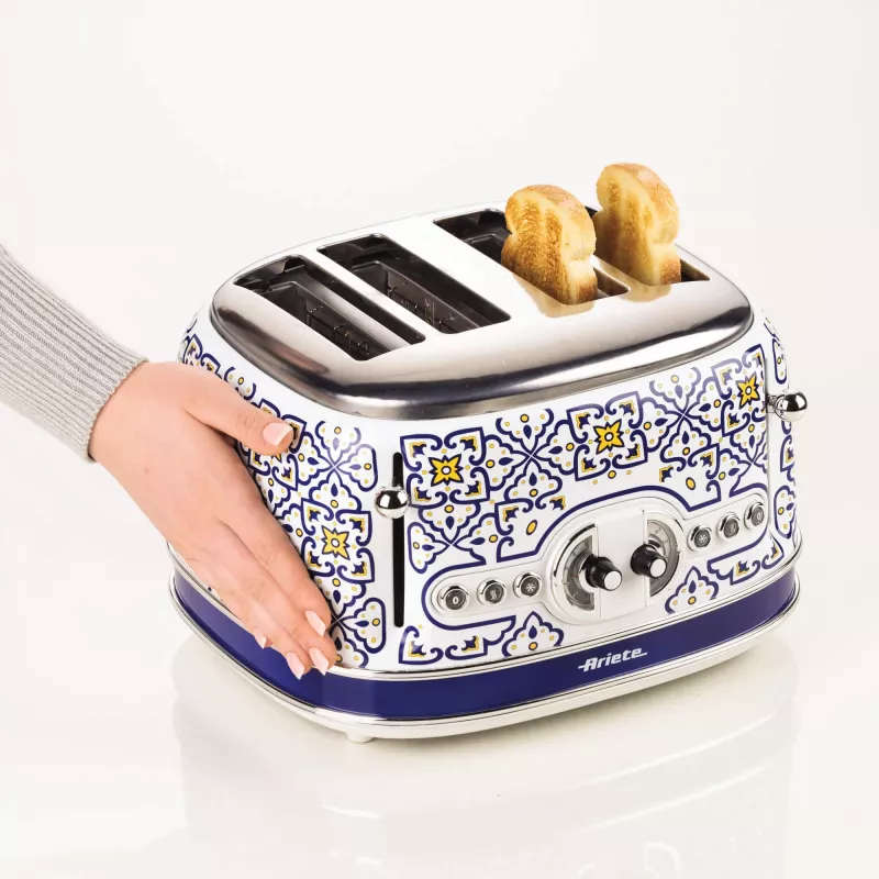 Toaster ARIETE Capri 4 sneetjes, 1630 W, wit/veelkleurig