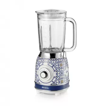 Ariete 583 Capri staafmixer met glazen kan van 1,5 liter, 4 RVS-messen, 4 snelheden + pulsfunctie, 1000 watt