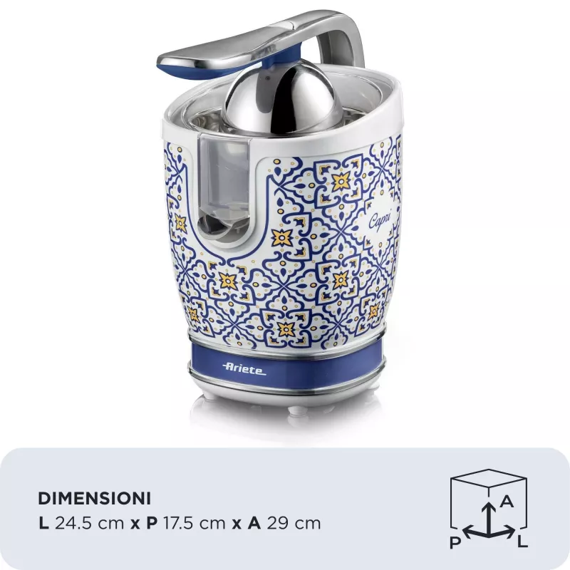 Elektrische citruspers Ariete 0413/0C 0,6 l 85 W blauw bont