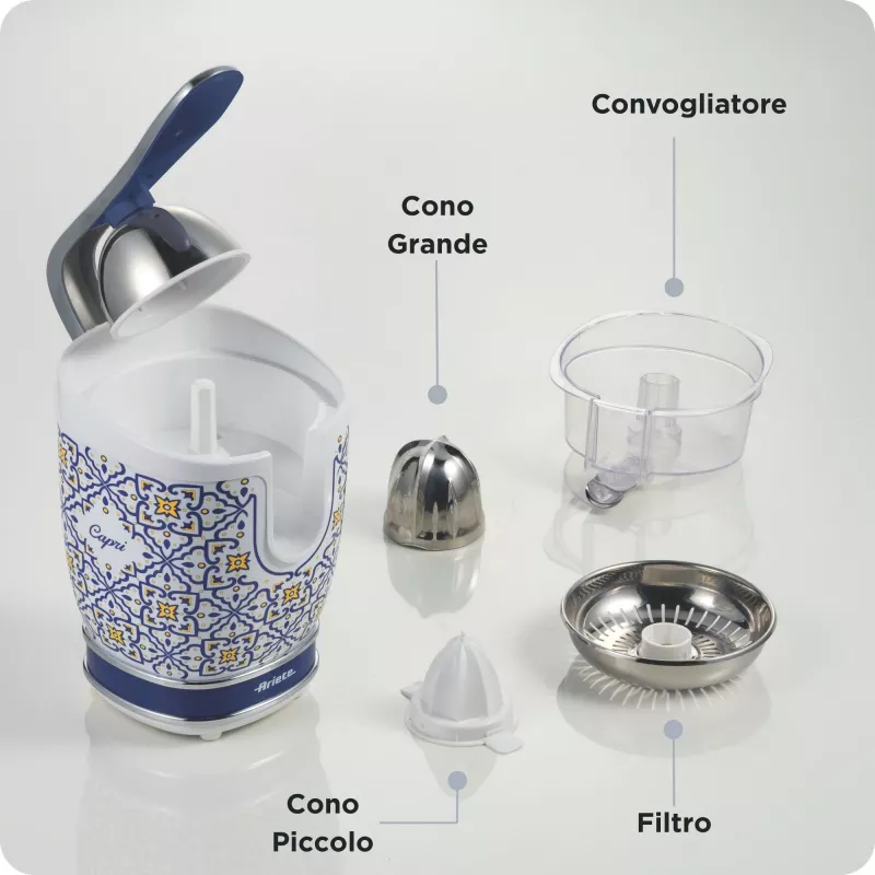 Elektrische citruspers Ariete 0413/0C 0,6 l 85 W blauw bont