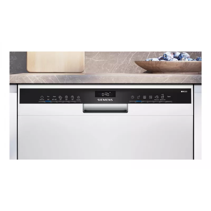 Onderbouwbare vaatwasser Siemens SN43HW03TE, 13 couverts, 60 cm, wit, 46 dB, Home Connect