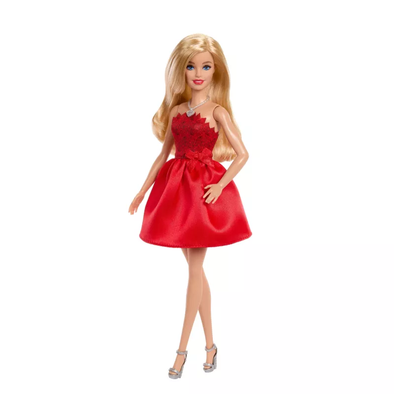 Barbie Mattel 80e jubileum robijnrode jubileummodepop met rode jurk en accessoires
