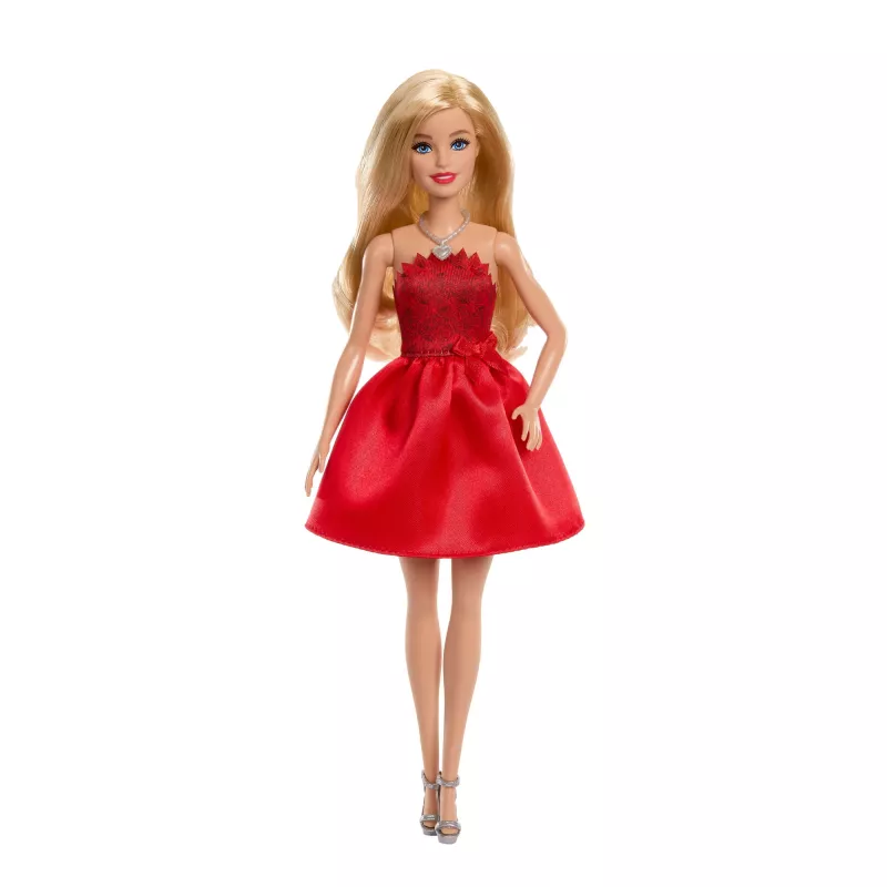 Barbie Mattel 80e jubileum robijnrode jubileummodepop met rode jurk en accessoires