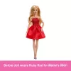 Barbie Mattel 80e jubileum robijnrode jubileummodepop met rode jurk en accessoires