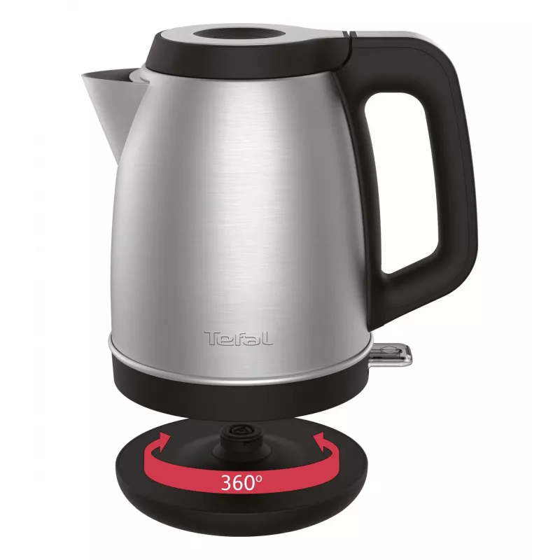 Tefal KI280D waterkoker 1,7 l 2400 W zwart, roestvrij staal