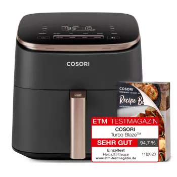 Cosori Turbo Blaze Chef Edition Single 6 L vrijstaand 1725 W airfryer zwart, roségoud