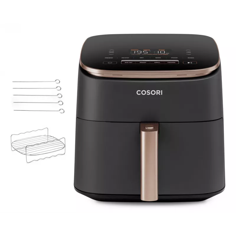 Cosori Turbo Blaze Chef Edition Single 6 L vrijstaand 1725 W airfryer zwart, roségoud