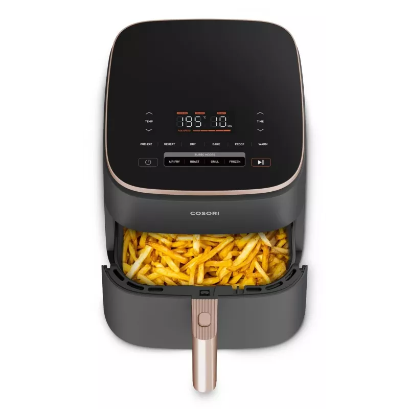 Cosori Turbo Blaze Chef Edition Single 6 L vrijstaand 1725 W airfryer zwart, roségoud