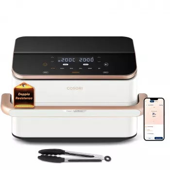 Cosori Dual Blaze Twinfry Chef Edition Double 10 L tafelmodel 2800 W heteluchtfriteuse roségoud, wit