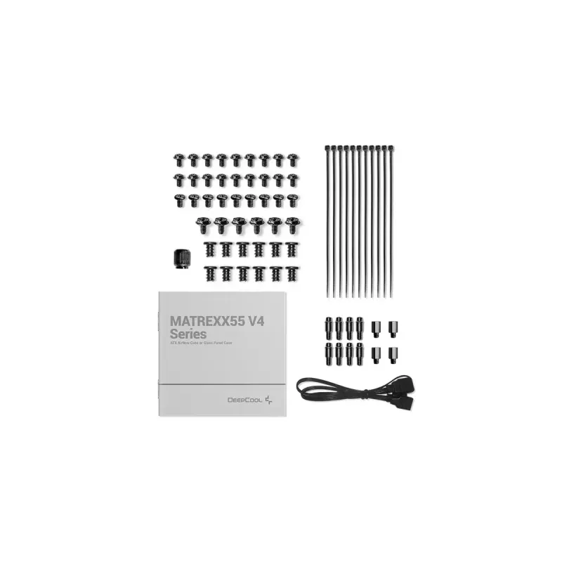 DeepCool MATREXX 55 V4 C R-MATREXX55-BCADA4-G-4 Midi Tower pc-behuizing, gehard glas, ATX/Micro-ATX/Mini-ITX, zwart