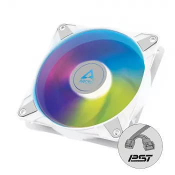 ARCTIC P14 PWM PST A-RGB - semi-passieve 140-mm-behuizingsventilator met digitaal A-RGB in wit