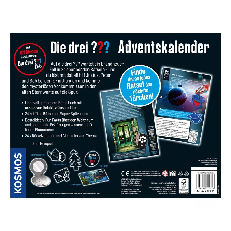 Kosmos Die drei ??? adventskalender 2025, experimenteerdoos (632656)