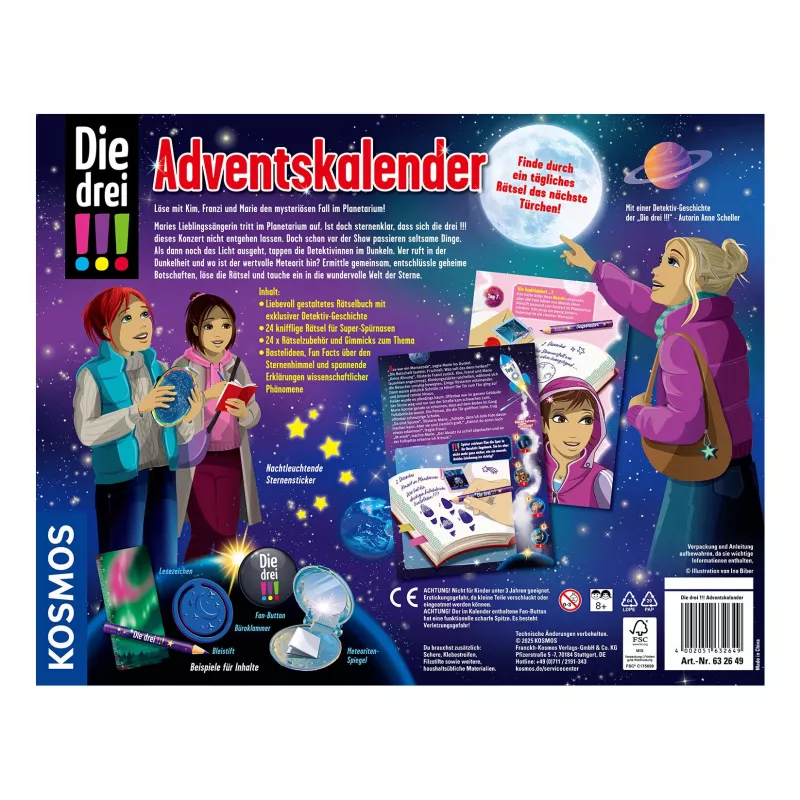 Kosmos Die drei !!! adventskalender 2025, experimenteerdoos (632649)