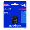 MicroSDXC flashgeheugen GOODRAM 128GB UHS‑I Class 10 (lezen 100 MB/s, schrijven 10 MB/s) met SD-adapter