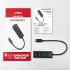 Miniatuur metalen USB-C 3.2 Gen 1 hub AXAGON HUE-M1C