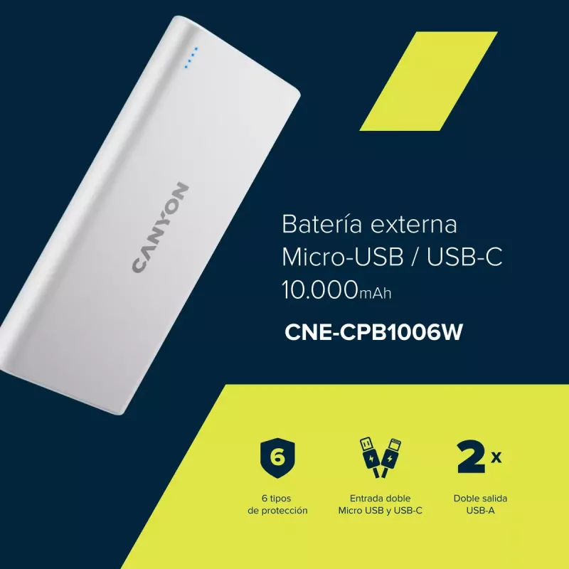 Draagbare oplader Canyon PB-106 10000 mAh
