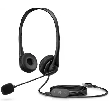 HP stereo USB-headset G2, bedraad, kantoor/callcenter, 90 g, headset, zwart