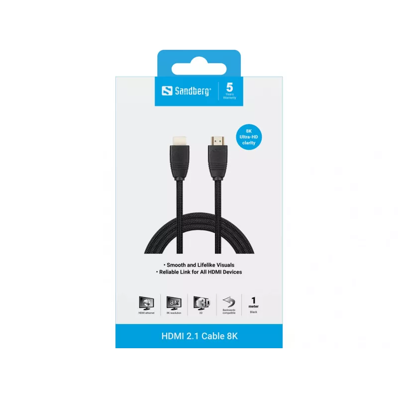 Sandberg HDMI 2.1-kabel 8K, 1m