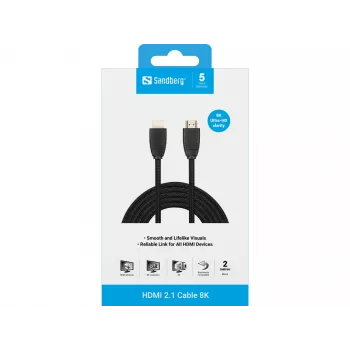 HDMI-kabel Sandberg HDMI 2.1-kabel 8K 2m