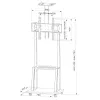 Techly ICA-TR33 bewegwijzeringsdisplayhouder 177,8 cm (70 inch) zwart