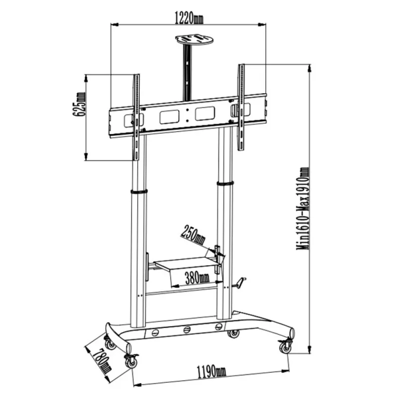 Techly ICA-TR45 tv-meubel/entertainmentcenter 2 legplanken