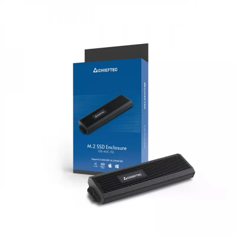 Chieftec CEB-M2C-TLE - geheugenbehuizing - M.2 - M.2 NVMe-kaart - USB 3.2 (Gen 2)