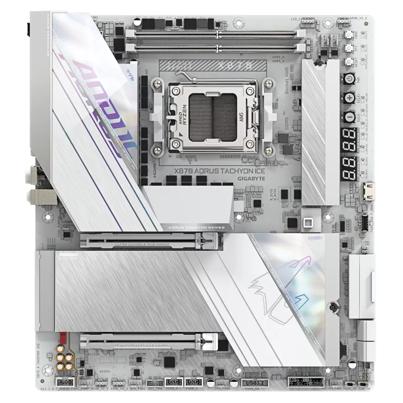 Moederbord GIGABYTE X870 AORUS TACHYON ICE, AMD X870, Socket AM5, ATX