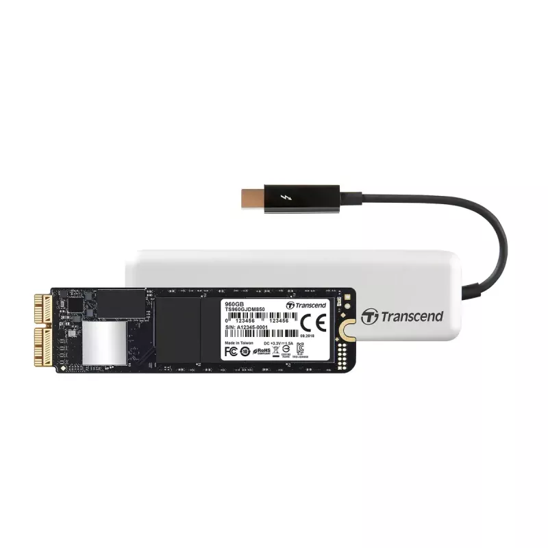 Transcend JetDrive 855 960 GB NVMe PCIe SSD voor Mac, met Thunderbolt-behuizing (TS960GJDM855)