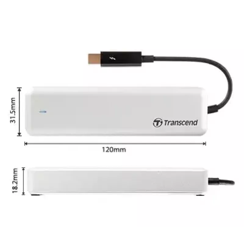 Transcend JetDrive 855 960 GB NVMe PCIe SSD voor Mac, met Thunderbolt-behuizing (TS960GJDM855)