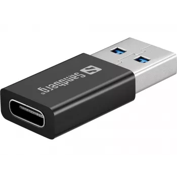 Sandberg USB-C/A dvd-station, zwart, tray, desktop/laptop, DVD Super Multi DL, USB Type-C, CD-R, CD-ROM, CD-RW, DVD+R DL, DVD-R, DVD-R DL, DVD-RAM, DVD-ROM, DVD-RW