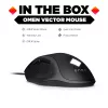 HP OMEN Vector muis, rechtshandig, IR-LED, USB Type-A, 16000 DPI, 1 ms, zwart