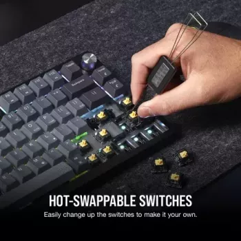Mechanisch gaming-toetsenbord Corsair K65 PLUS WIRELESS RGB Wireless USB zwart