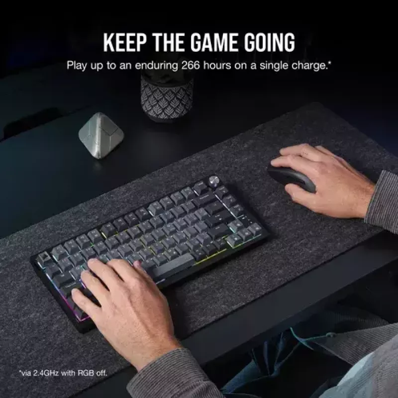 Mechanisch gaming-toetsenbord Corsair K65 PLUS WIRELESS RGB Wireless USB zwart