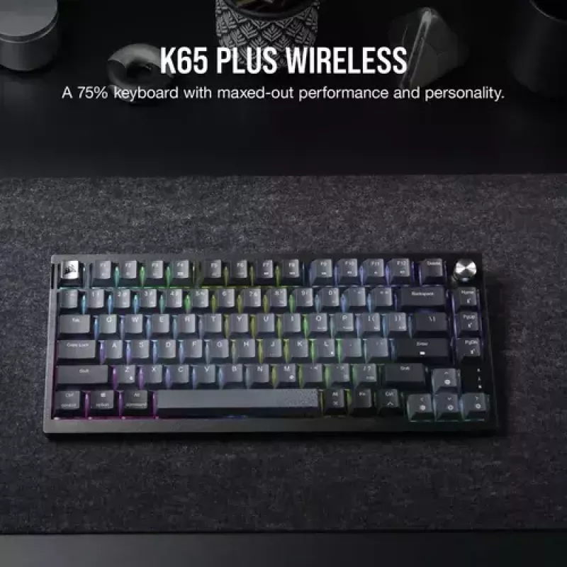 Mechanisch gaming-toetsenbord Corsair K65 PLUS WIRELESS RGB Wireless USB zwart