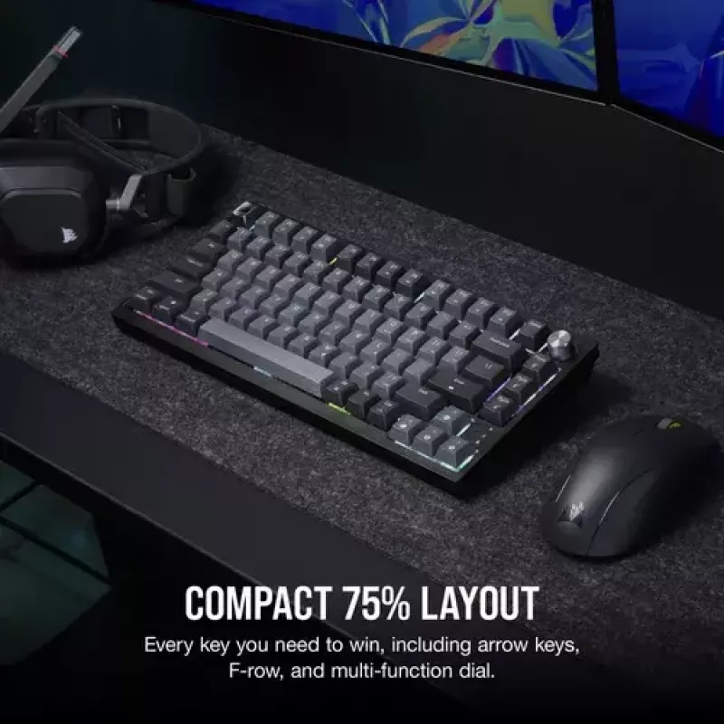 Mechanisch gaming-toetsenbord Corsair K65 PLUS WIRELESS RGB Wireless USB zwart