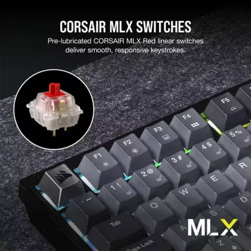 Mechanisch gaming-toetsenbord Corsair K65 PLUS WIRELESS RGB Wireless USB zwart