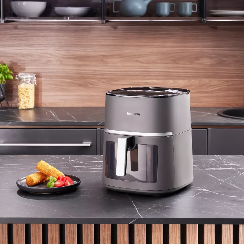 Hisense HAF1900D heteluchtfriteuse, 7 l, 1800 W, 200 °C, 10 voorgeprogrammeerde programma's