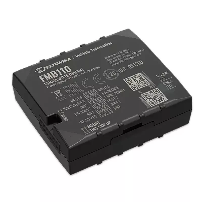 GPS-tracker Teltonika FMB110 Auto Zwart stofbestendig 0,128 GB