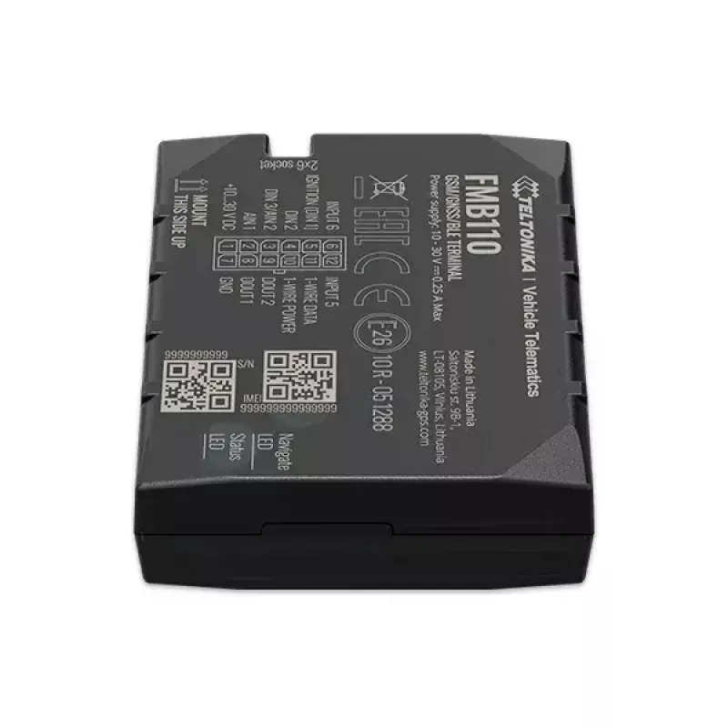 GPS-tracker Teltonika FMB110 Auto Zwart stofbestendig 0,128 GB