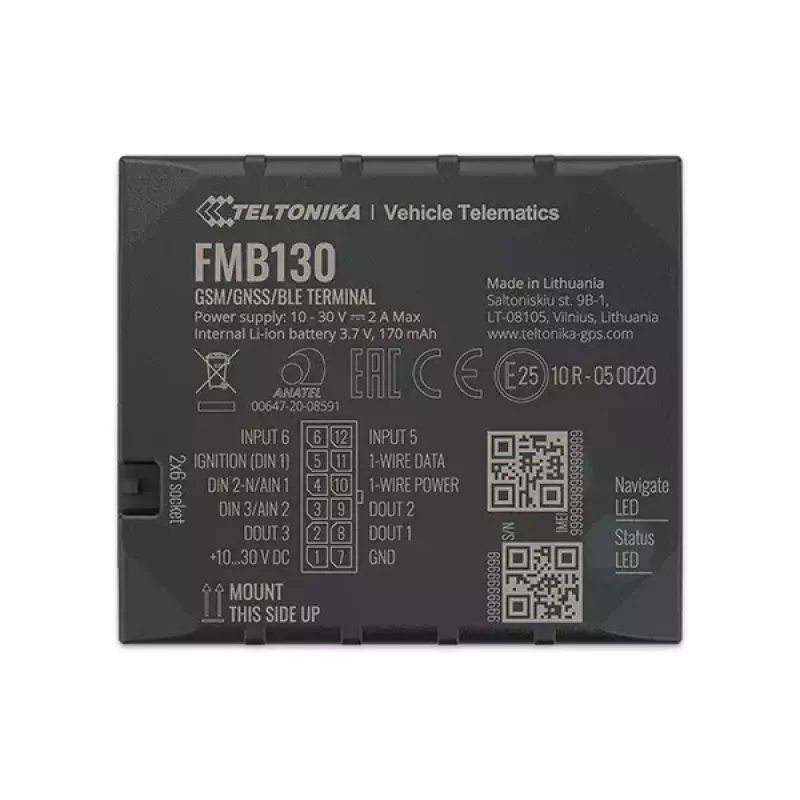 GPS-tracker Teltonika FMB130 Auto Zwart
