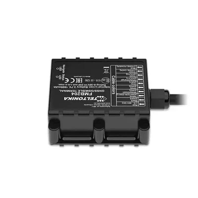 GPS-tracker Teltonika FMB204 Universeel Zwart Single SIM 1800 mAh
