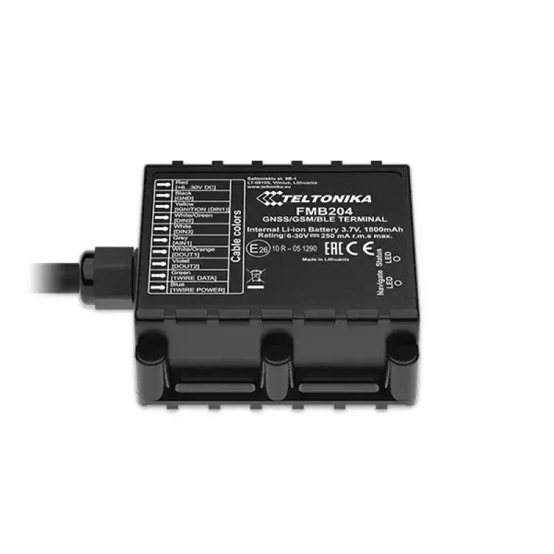 GPS-tracker Teltonika FMB204 Universeel Zwart Single SIM 1800 mAh