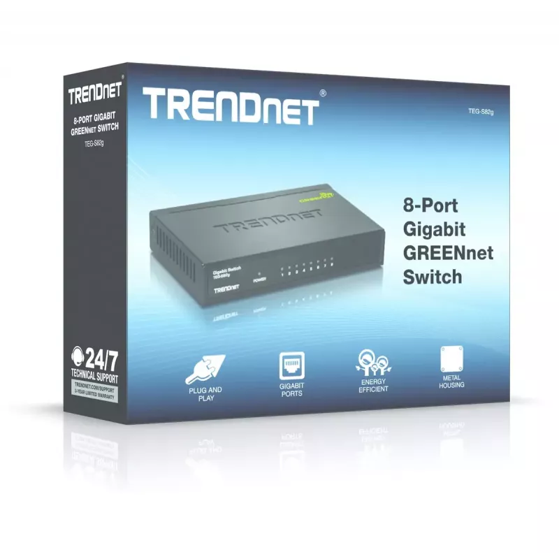 Unmanaged switch Trendnet GREENnet TEG-S82G