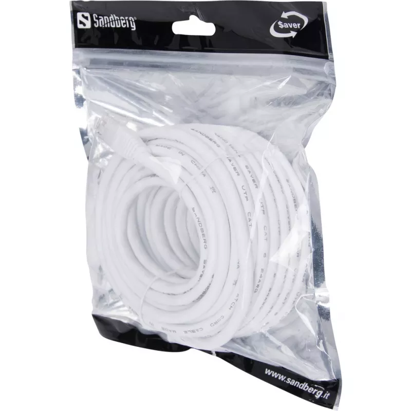 Netwerkkabel Sandberg UTP Cat6 10m RJ-45 wit